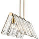 Serenity 5 Light 37.88 inch Modern Brass Linear Pendant Ceiling Light